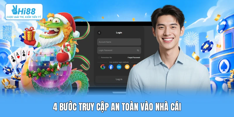 Hướng Dẫn Đăng Nhập Hi88: Quy Trình Xác Thực Và Bảo Mật 4 bước truy cập an toàn vào nhà cái