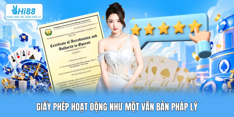 Giấy Phép Hoạt Động Giấy phép hoạt động như một văn bản pháp lý